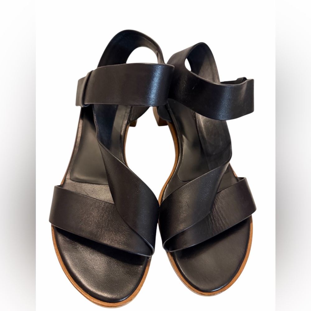 Alexander Wang Black Leather Crossover strap Strap Sandals